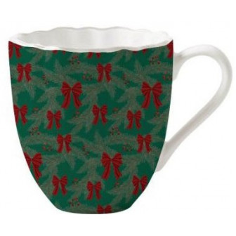 Χριστουγεννιάτικη Κούπα Πορσελάνης Christmas Bow 480ml