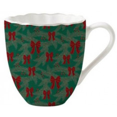 Χριστουγεννιάτικη Κούπα Πορσελάνης Christmas Bow 480ml