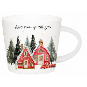 Χριστουγεννιάτικη Κούπα Πορσελάνης Christmas Village 480ml