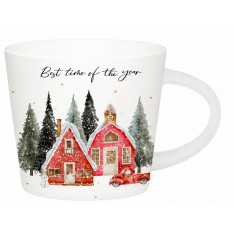 Χριστουγεννιάτικη Κούπα Πορσελάνης Christmas Village 480ml