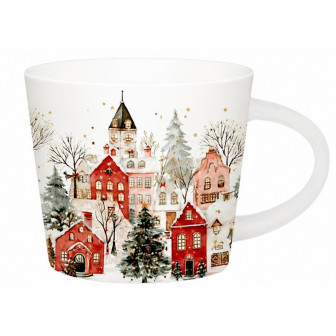 Χριστουγεννιάτικη Κούπα Πορσελάνης Christmas Village 480ml