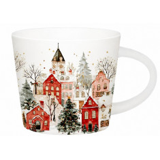 Χριστουγεννιάτικη Κούπα Πορσελάνης Christmas Village 480ml