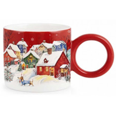 Χριστουγεννιάτικη Κούπα Πορσελάνης Snow Village 330ml