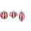 Arti casa Χριστουγεννιάτικη Γυάλινη Μπάλα Red White Stripes 8cm