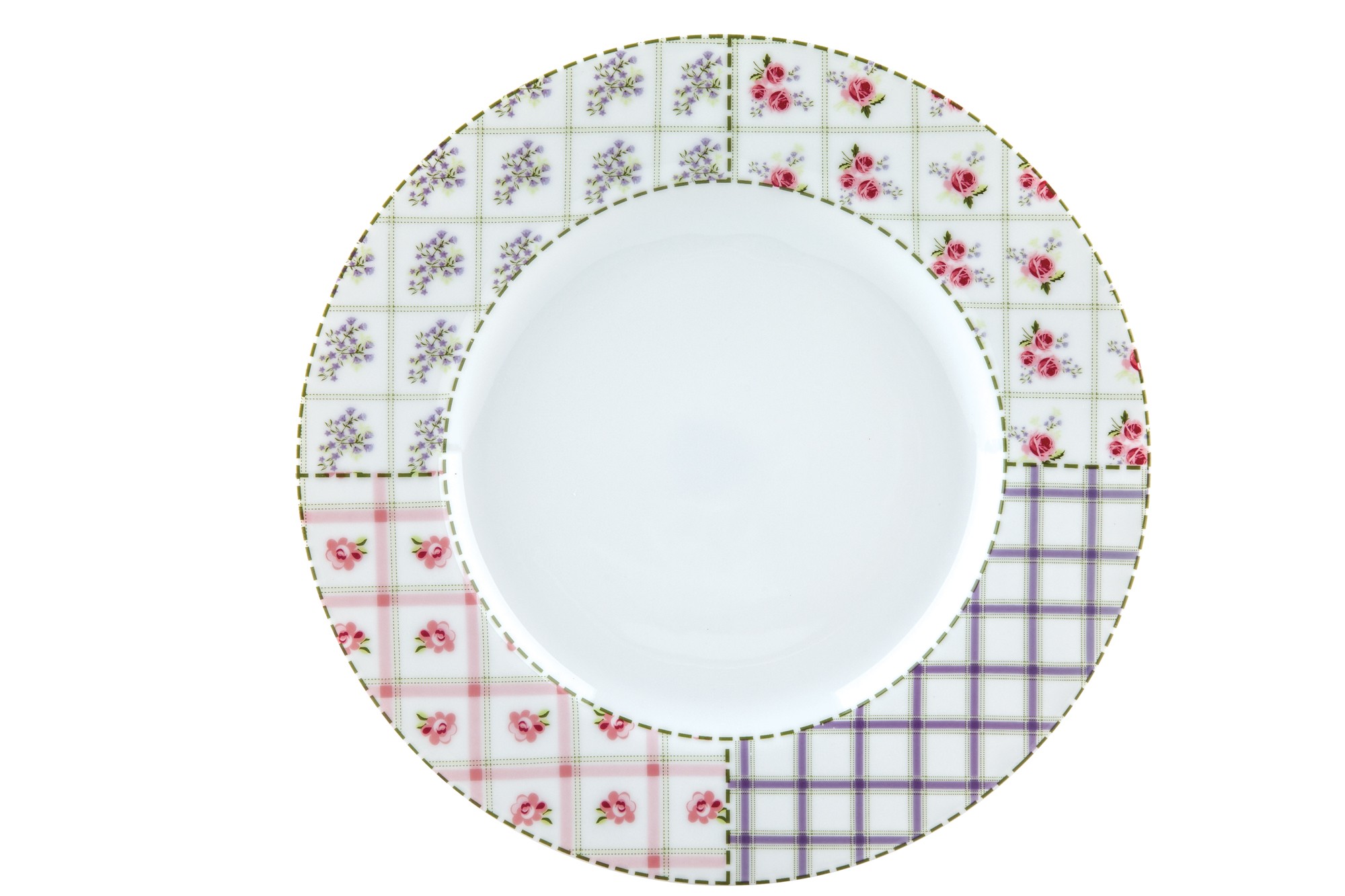 Πιάτο Ρηχό Σετ 6Τμχ Patchwork 26,5cm Ionia