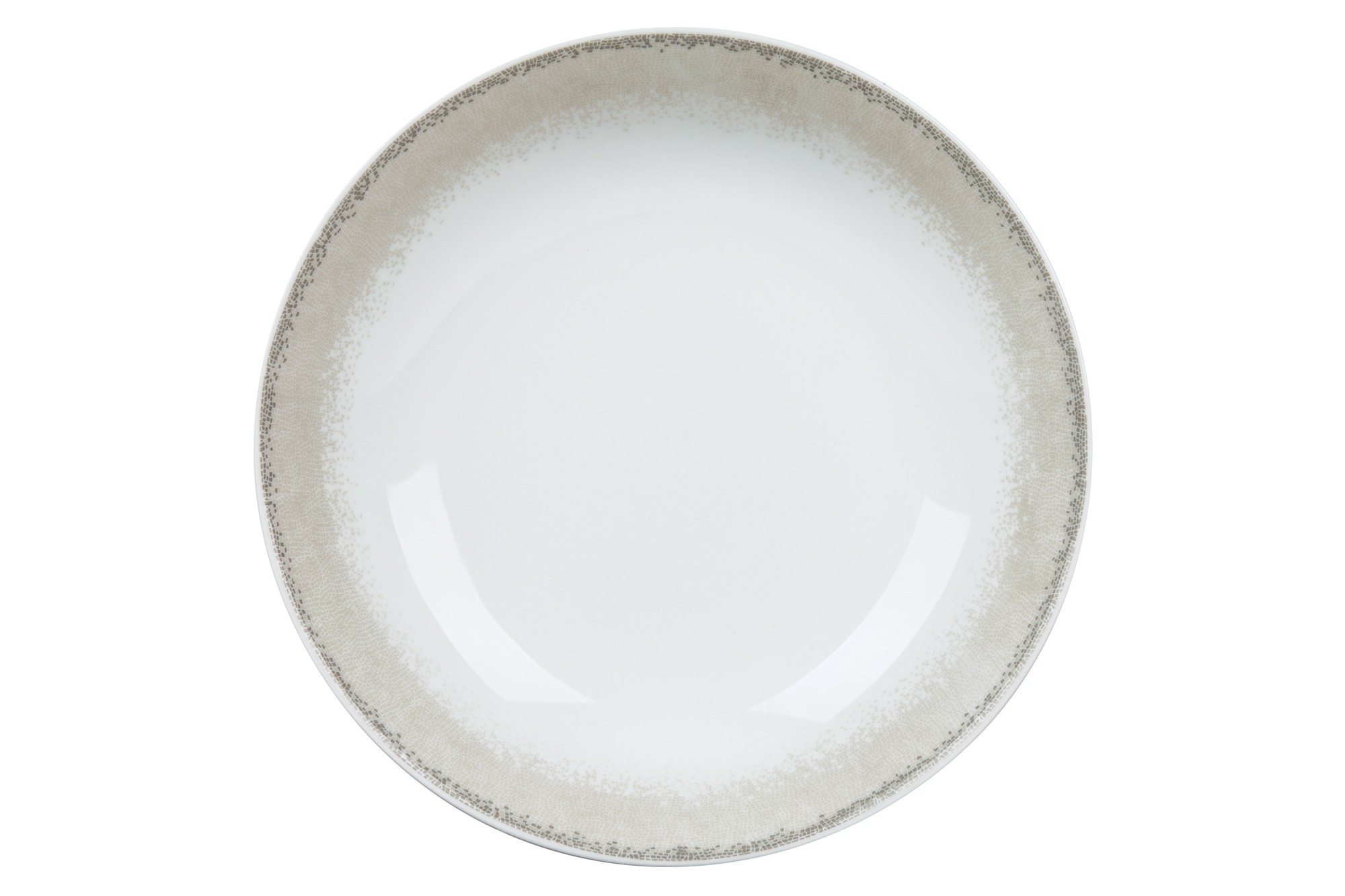 Πιάτο Βαθύ Πορσελάνης Σετ 6Τμχ Apeiron Beige 21.5cm Ionia
