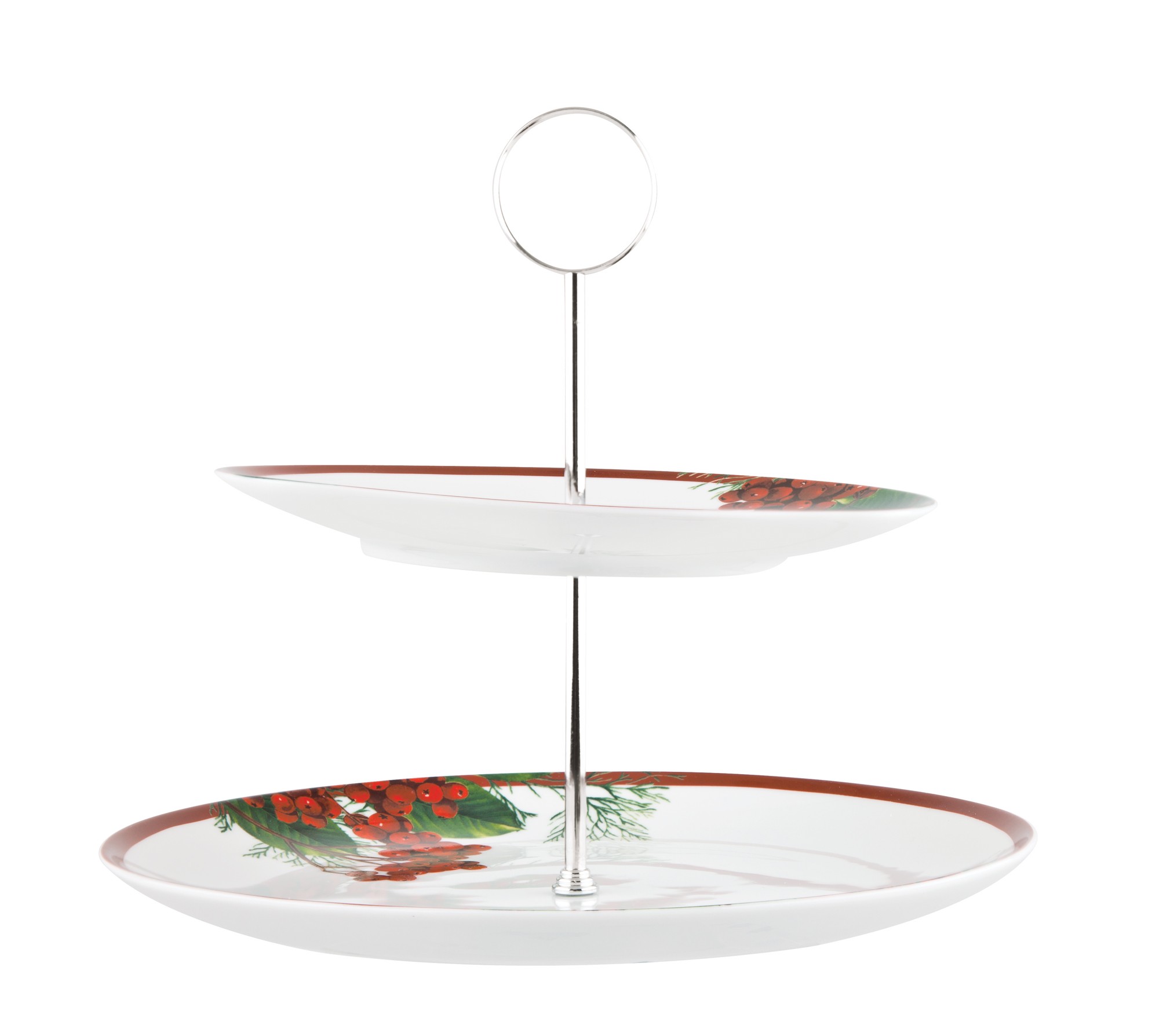 Ορντεβιερα διόροφη Στρογγυλή Red Berry 27cm Ionia