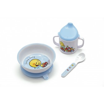 Σετ Φαγητού BeBe Smiley Baby Boy Zak Designs 3Τεμ. Μελαμίνης Σετ Φαγητού BeBe Smiley Baby Boy Zak Designs 3Τεμ. Μελαμίνης